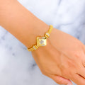 Lovely Trendy 21k Gold CZ Bracelet