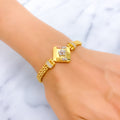 Lovely Trendy 21k Gold CZ Bracelet