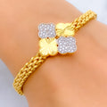 Palatial Ornate 21k Gold CZ Bracelet