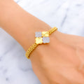 Palatial Ornate 21k Gold CZ Bracelet