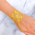 Radiant Extravagant 22k Gold Statement Bracelet 