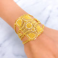 Radiant Extravagant 22k Gold Statement Bracelet 