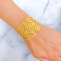 Royal Mandala 22k Gold Statement Bracelet 