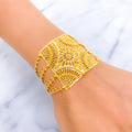 Royal Mandala 22k Gold Statement Bracelet 