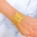 Regal Refined 22k Gold Statement Bracelet 