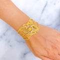 Artistic Grandiose 22k Gold Statement Bracelet 