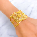 Artistic Grandiose 22k Gold Statement Bracelet 