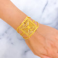 Luminescent Eclectic 22k Gold Statement Bracelet 