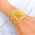 Luminescent Eclectic 22k Gold Statement Bracelet 