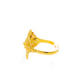 Captivating Netted Floral 22K Gold Ring