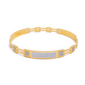 Alternating Geometric 22k Gold Bangle 