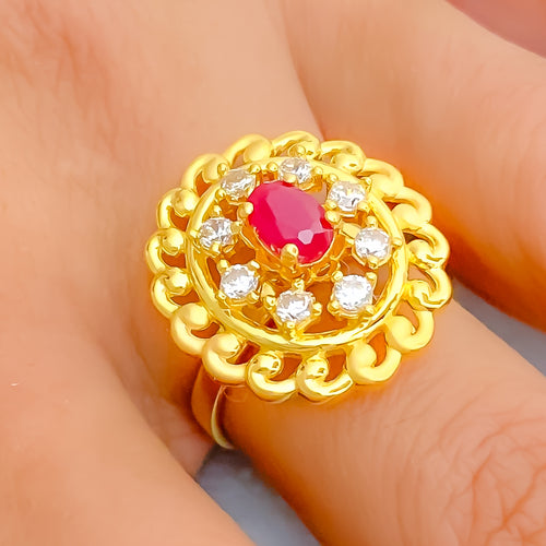 decorative-glowing-22k-gold-cz-statement-ring