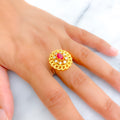 decorative-glowing-22k-gold-cz-statement-ring