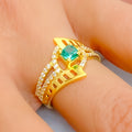 green-dazzling-22k-gold-cz-statement-ring