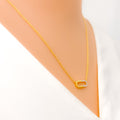 Twinkling Dressy Oval Diamond + 18k Gold Necklace 