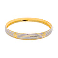 Stylish Subtle 22k Gold Flower Bangle 