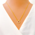 Luxurious Dual Halo Diamond + 18k Gold Necklace 