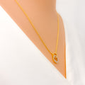 Shiny Interlinked Halo Diamond + 18k Gold Necklace