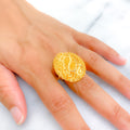 Charming Elevated 21k Gold Ring