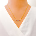 Lavish Alternating Diamond + 18k Gold Necklace