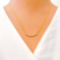 Lavish Alternating Diamond + 18k Gold Necklace