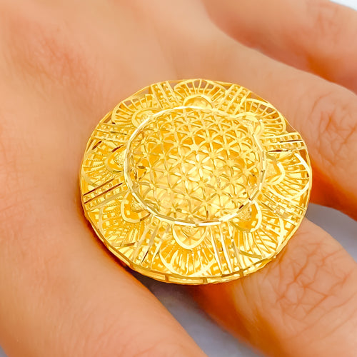 Intricate Detailed 21k Gold Ring