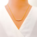 Luscious Lovely Diamond + 18k Gold Necklace 