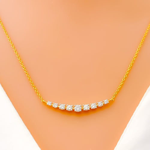 Luscious Lovely Diamond + 18k Gold Necklace 