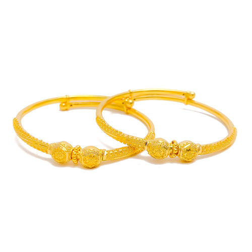 etched-trendy-22k-gold-baby-bangle-pair