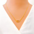 Stunning Oval Diamond + 18k Gold Necklace 