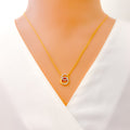 Sophisticated Sparkling Diamond + 18k Gold Necklace 