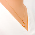 Bright Radiant Diamond + 18k Gold Necklace 