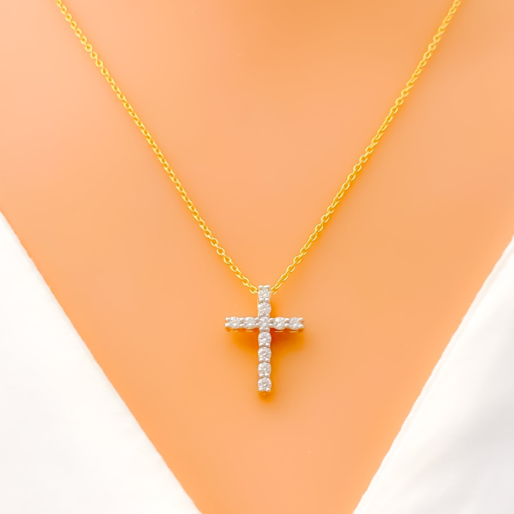 22 Karat Gold Chain 22kt Gold Cross Pendant 22k Gold Cross Pendant