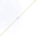 Timeless Kite-Shaped Diamond + 18k Gold Bracelet 