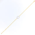 Glamorous Soft Square Diamond + 18k Gold Bracelet 