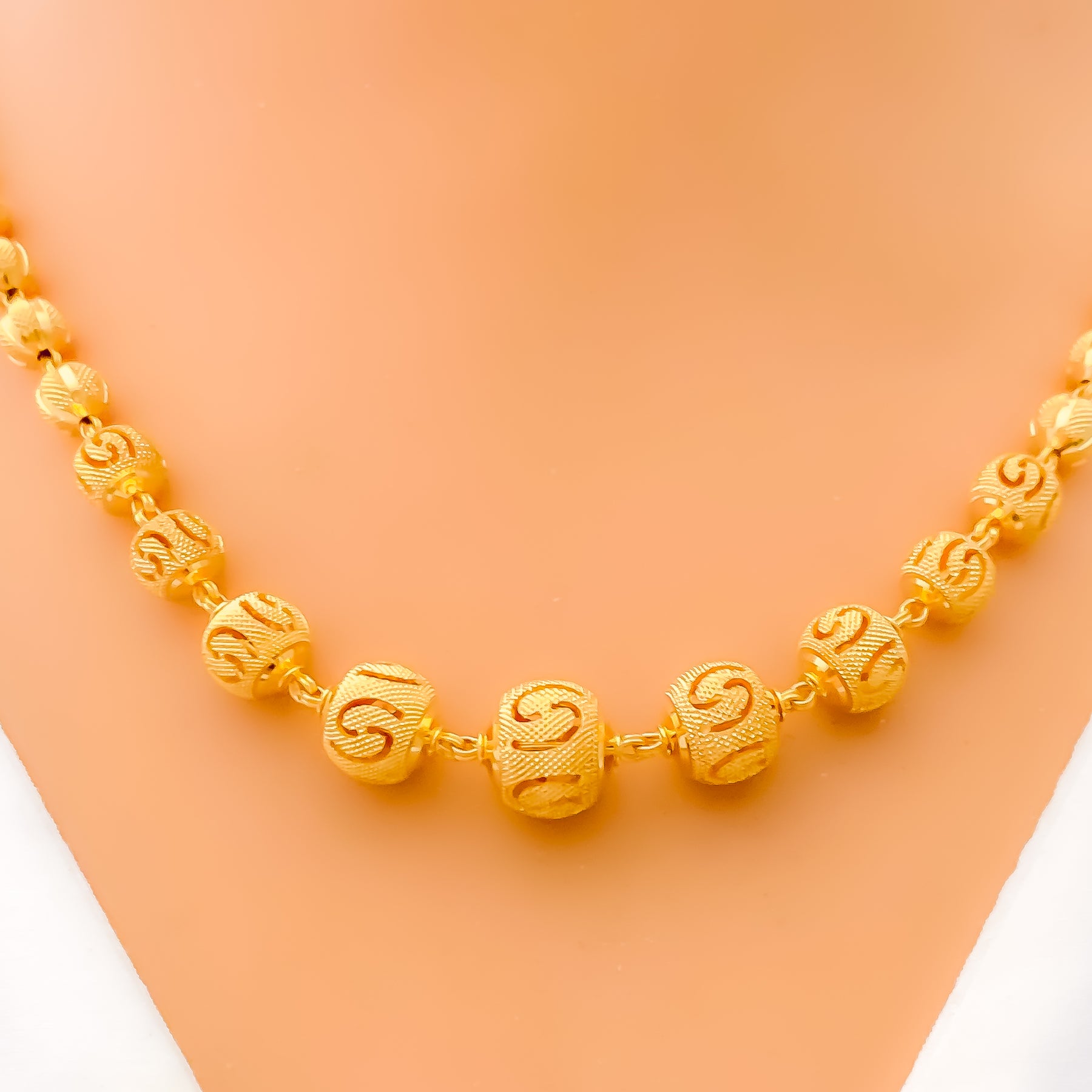 Lakshmi Coin Temple 22K Gold Brass Ball Chain Necklace Chain For Women –  ZIVOM