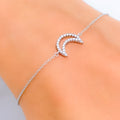 Charming Crescent Diamond + 18k Gold Bracelet 