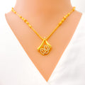 Mesmerizing Modish 22k Gold CZ Necklace Set 