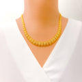 Festive Graduating 22k Gold Mesh Necklace Set