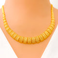 Festive Graduating 22k Gold Mesh Necklace Set