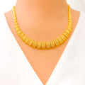 Festive Graduating 22k Gold Mesh Necklace Set