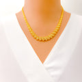 Stately Stunning 22k Gold Netted Necklace Set