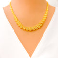 Stately Stunning 22k Gold Netted Necklace Set
