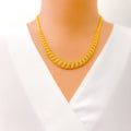 Dazzling Golden Leaf 22k Gold Necklace Set