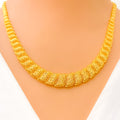 Dazzling Golden Leaf 22k Gold Necklace Set