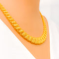 Dazzling Golden Leaf 22k Gold Necklace Set
