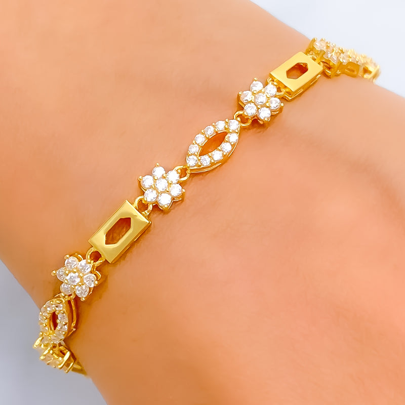 sparkling-radiant-22k-gold-cz-bracelet