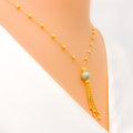 Sleek Lined 21k Gold Necklace 