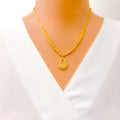 Special Sophisticated Drop 22k Gold Necklace Set