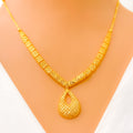 Special Sophisticated Drop 22k Gold Necklace Set